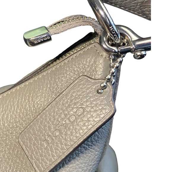 COACH c1522 Pennie Gray Pebbled Leather Shoulder bag  Large Handbag - Picture 5 of 14